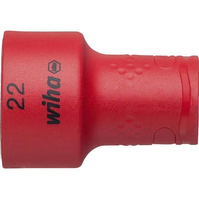 Steckschlüsseleinsatz isoliert 3/8' Außensechskant 22,0 mm (43076) - Wiha
