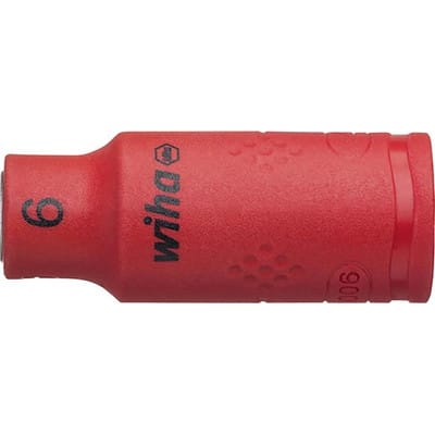 Wiha Steckschlüsseleinsatz isoliert 1/4" Außensechskant 6,0 mm (43091)