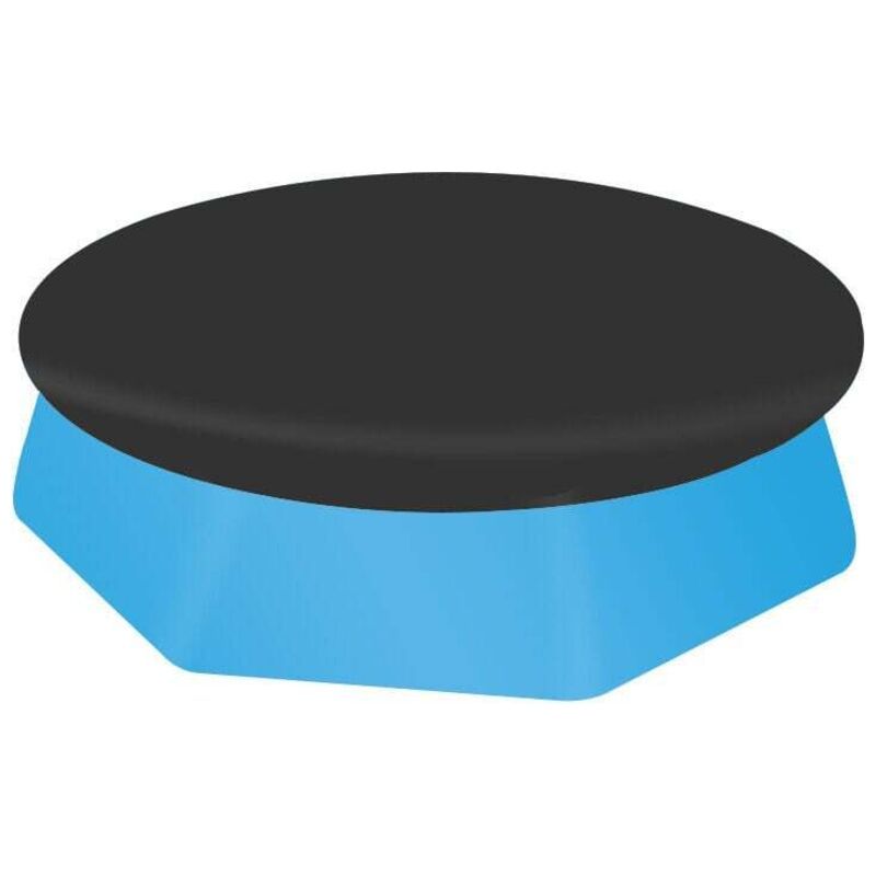 Runde Poolabdeckung Für Runde Pools Mit 366 Cm Durchmesser, Verbessertes Material, Dicker Und Strapazierfähiger, Staub- Und Blattabweisend, Einfache Montage, Schwarz (366 Cm)