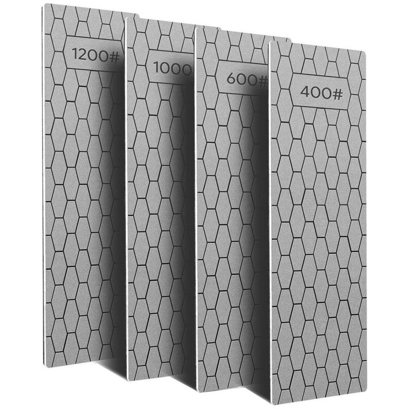 Schleifstein-set Mit 4 Diamant-schleifplatten, Diamant-schleifstein Mit Wabenmuster, Körnung 400/600/1000/1200