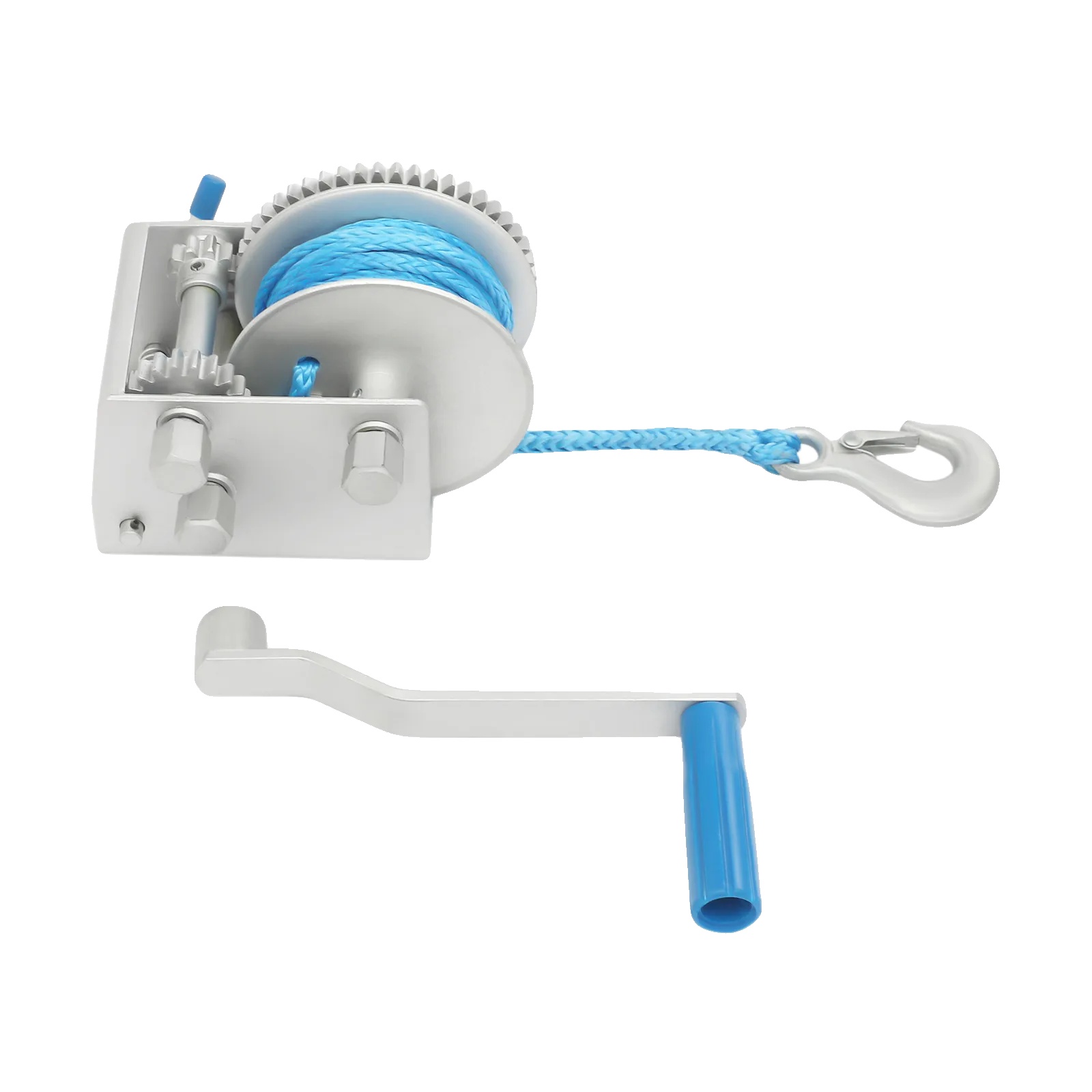 Manuelle Seilwinde, 8 M Seil, 4500 Lb Tragkraft, Silber, 8 M Seil, 4500 Lbs