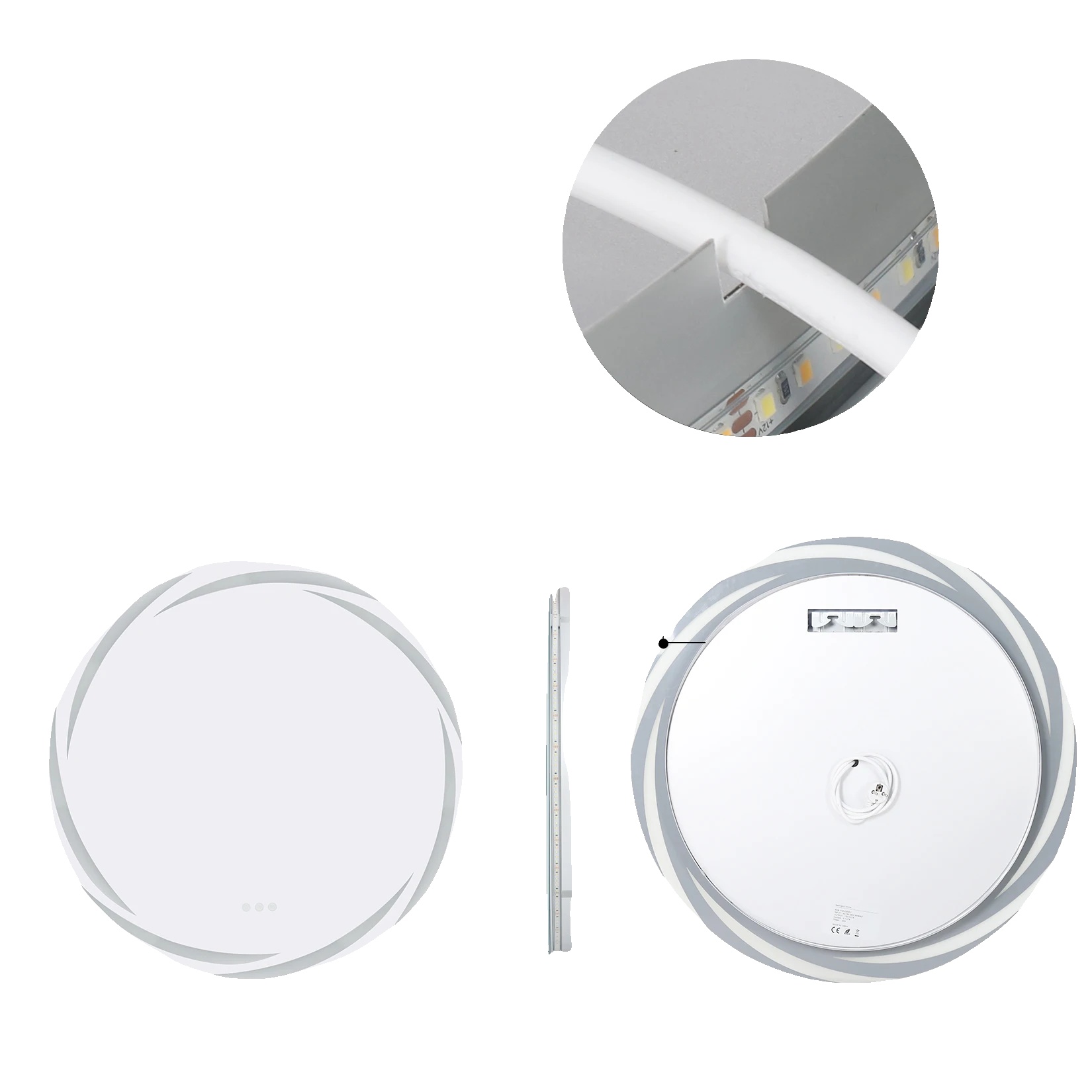 Antibeschlag-led-badezimmerspiegel Mit Touch-funktion Und Mehrfarbigen Beleuchtungsoptionen