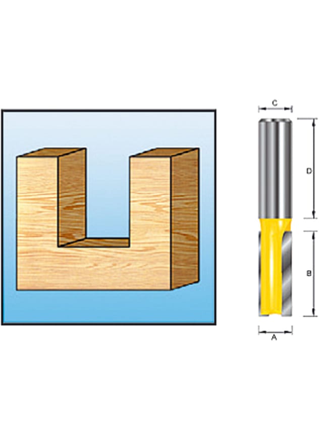 D-09276 Gerader Fräser mit zwei Schneiden 9x6mm - Makita