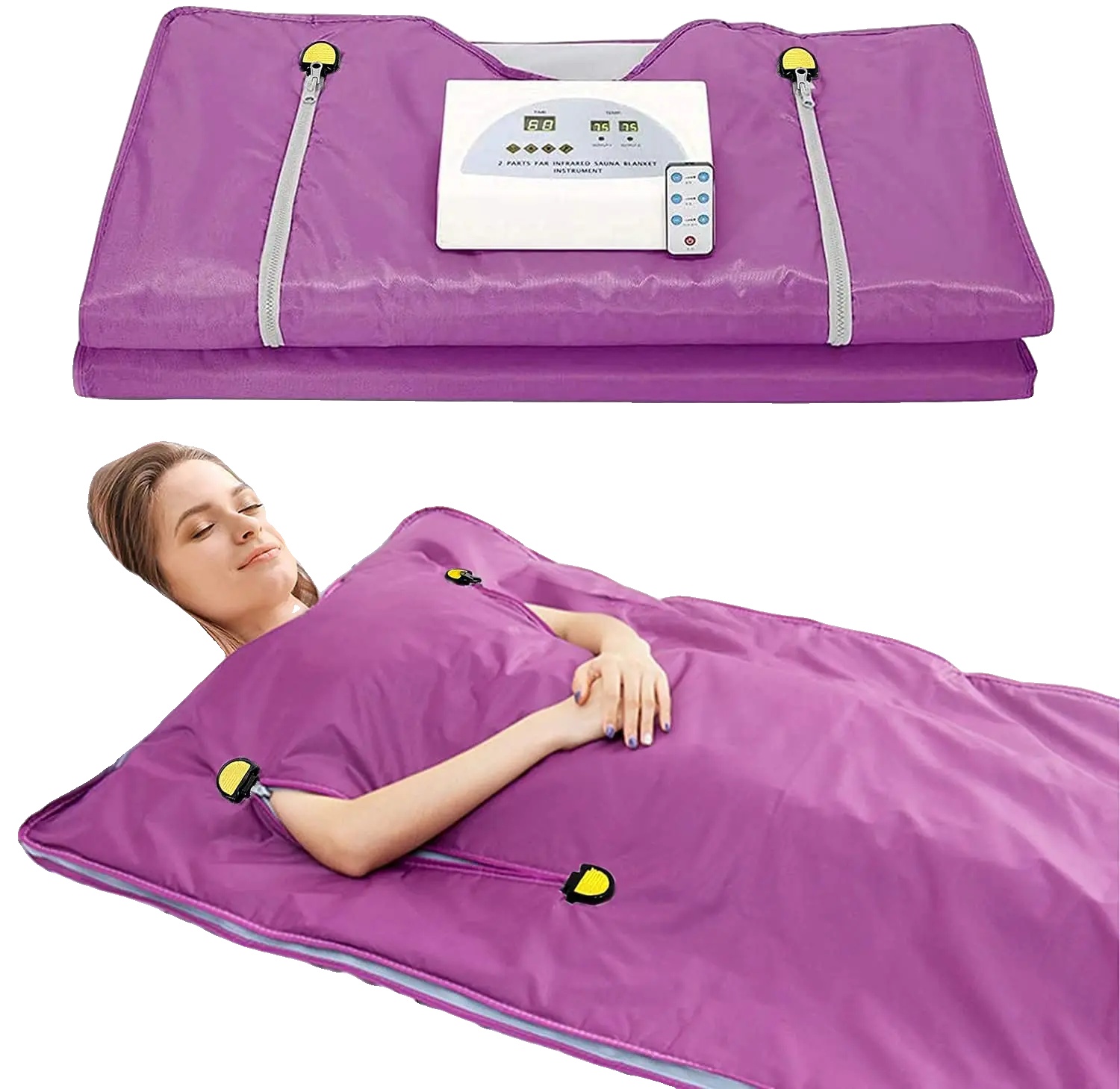 Saunadecke, Regulierbare Wärme, Tragbares Design, 220 V, Lila