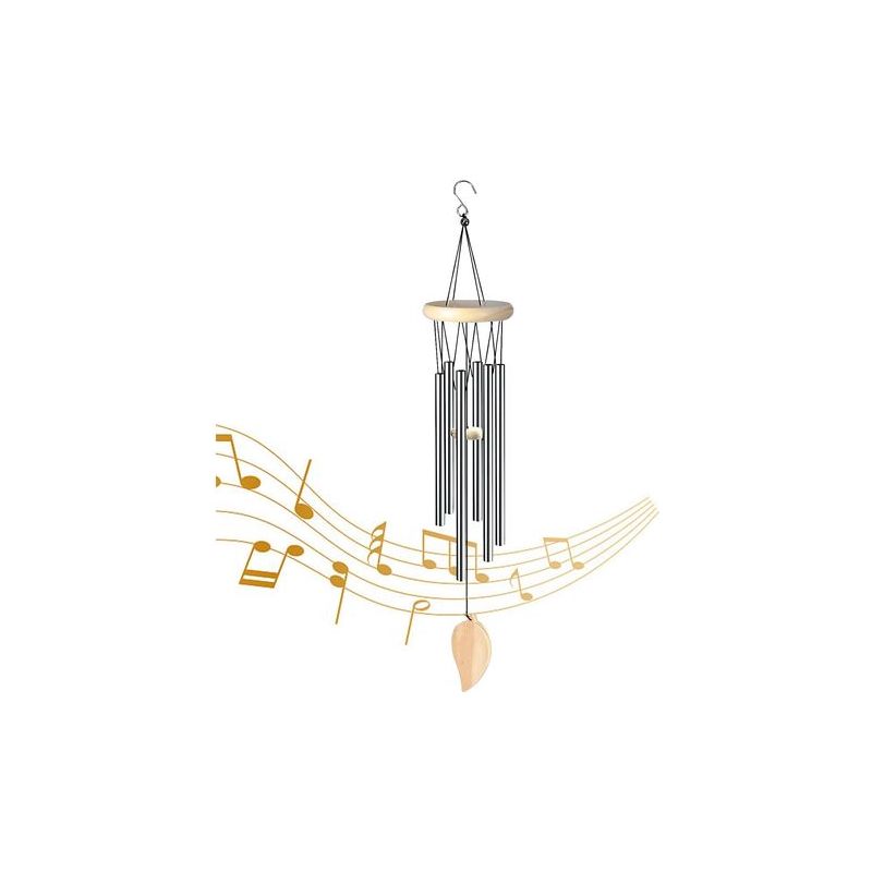 70 Cm Garten-windspiel Mit Musik, 6 Aluminiumröhren, Dekoratives Klangspiel