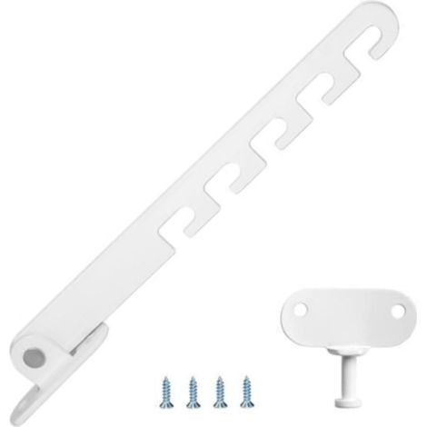 1 Fensterbegrenzer, Kindersicherung, Einklemmschutz, Kontrollierte Belüftung, Für Upvc, Holz Und Aluminium, Weiß