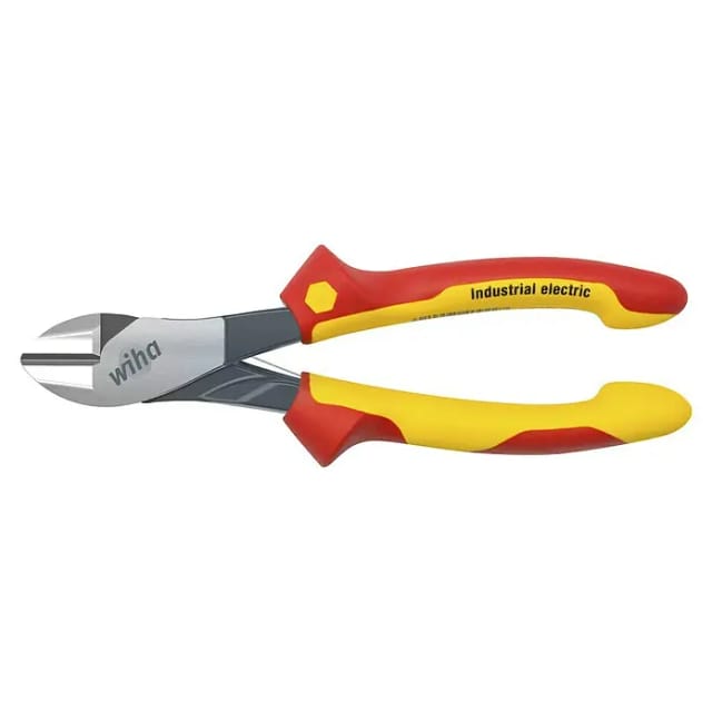 Wiha VDE Kraftseitenschneider Industrial electric mit DynamicJoint® 160 mm I VDE-Seitenschneider mit ein- und ausschaltbarer Öffnungsfeder (41330)