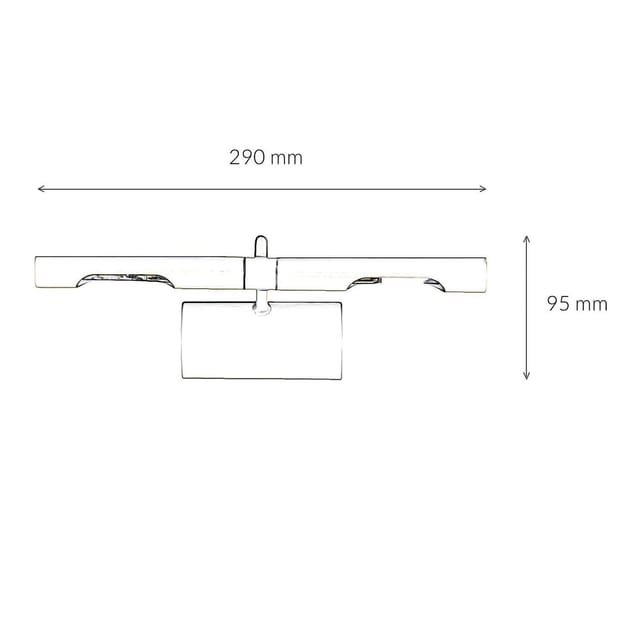 Schwarze Bilderleuchte 2x G9 Metall Wand Wohnzimmer