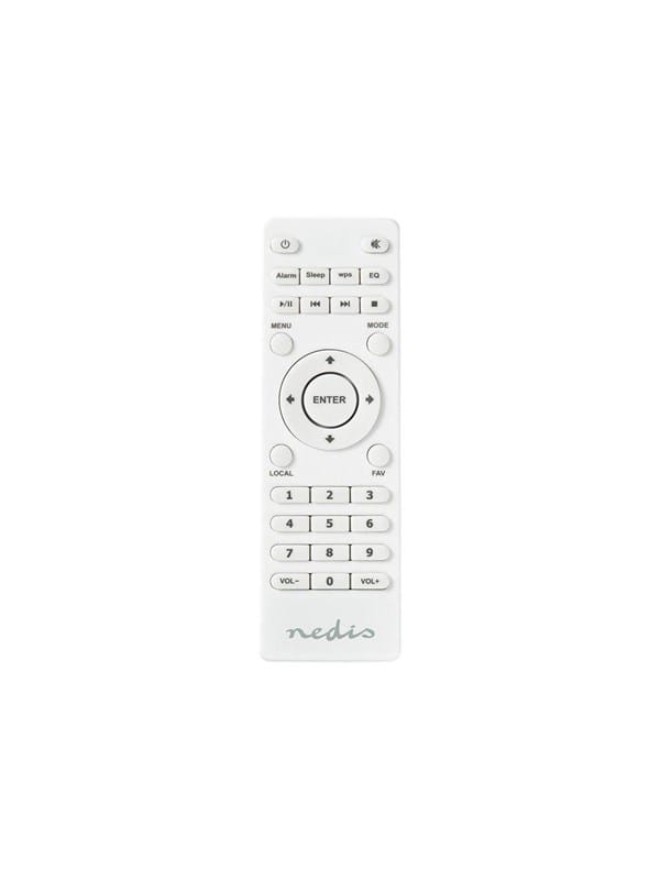 Nedis Ersatz Fernbedienung / Passend für: RDIN2000WT / RDIN2500WT / Fest / 1 Gerät / Clear Lay-out / Infrarot / Weiss