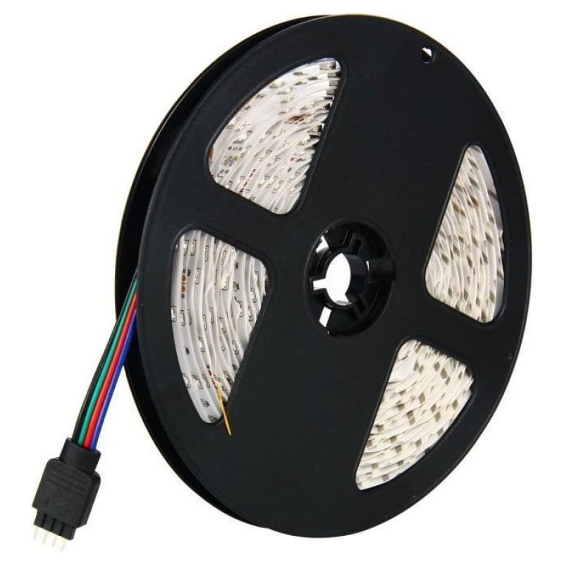 3528 Rgb 300 Led-streifenleuchte - 5 M - Mit 12v 2a Netzteil + 24-tasten-ir-fernbedienung