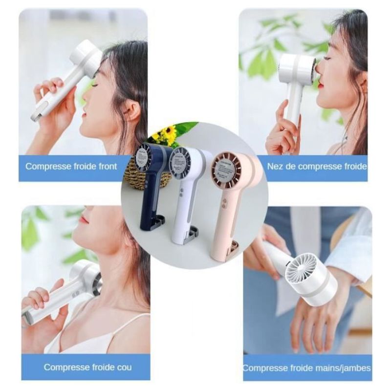 Tragbarer Ventilator – Mini-usb-ventilator – 3 Geschwindigkeitsstufen – 2000 Mah – Wiederaufladbar