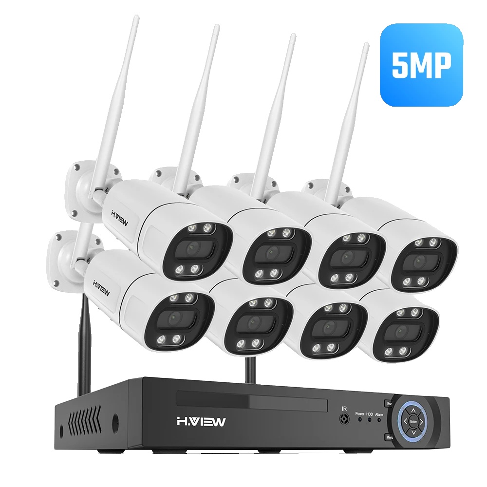 Sicherheitskamerasystem, 5 Mp Auflösung, Nachtsichtfunktion, 8 X 5-mp-kameras, Keine Weiteren Angaben