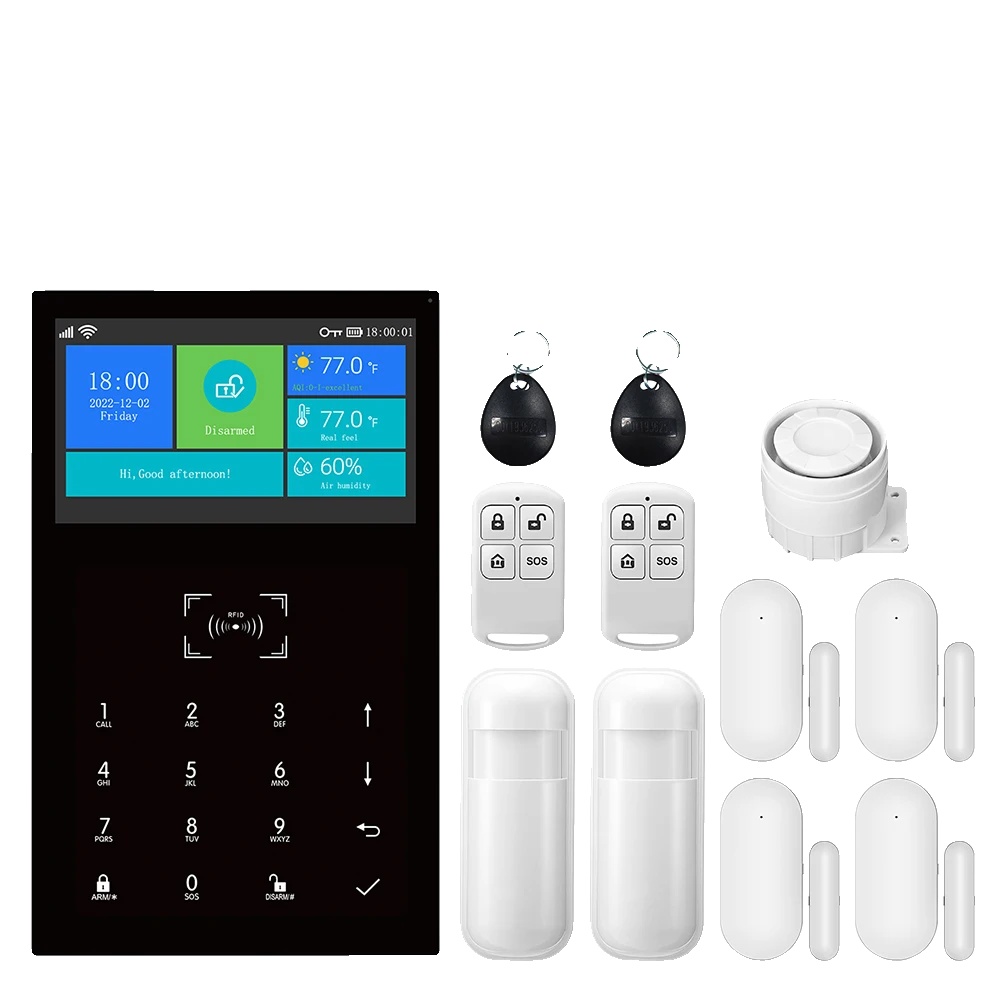 Alarmanlage, Wlan-kompatibilität, Mehrsprachige Unterstützung, 4g-c, Eu-stecker