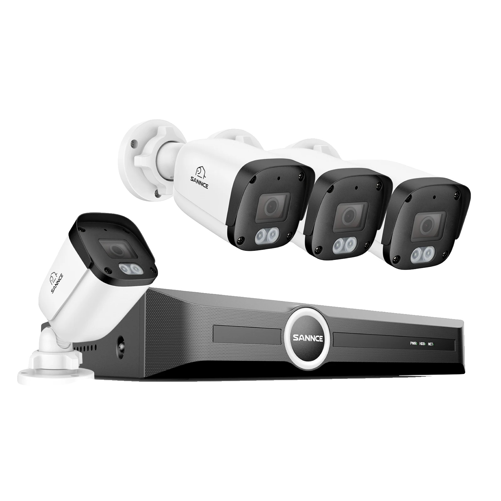 Überwachungskamera, 5 Mp Auflösung, Nachtsichtfunktion, 8-kanal-4-kamera-system, 2t