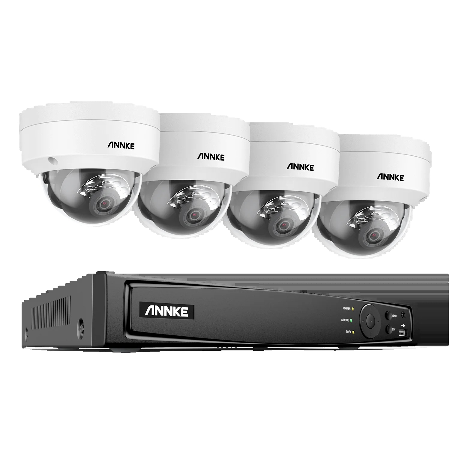 Sicherheitskamerasystem, 8-mp-auflösung, Poe-technologie, 8-kanal-nvr, 4 Kameras, Keine