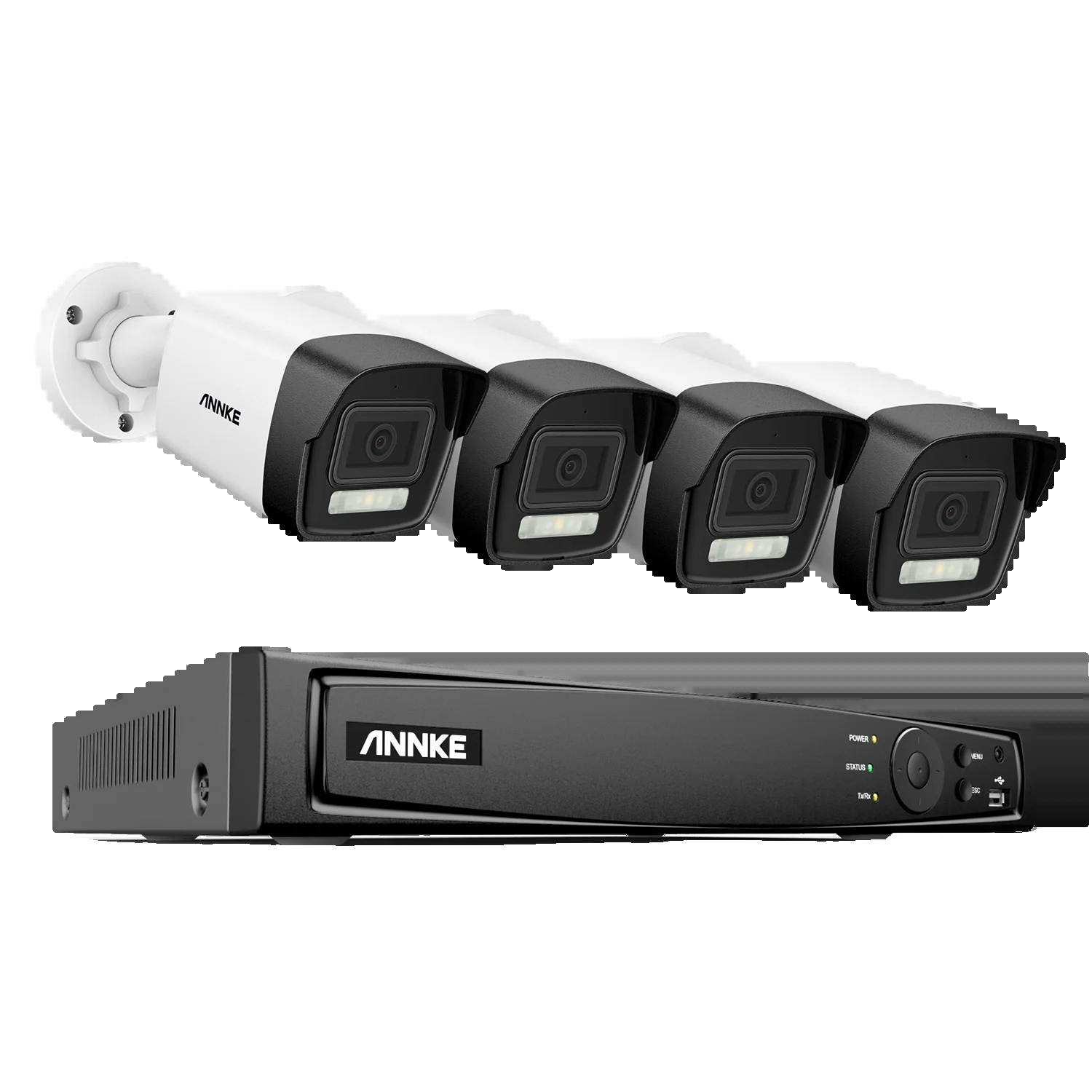 Sicherheitskamerasystem, 8 Mp Auflösung, Poe-technologie, 8-kanal-nvr-kameras (4 Stück), Keine