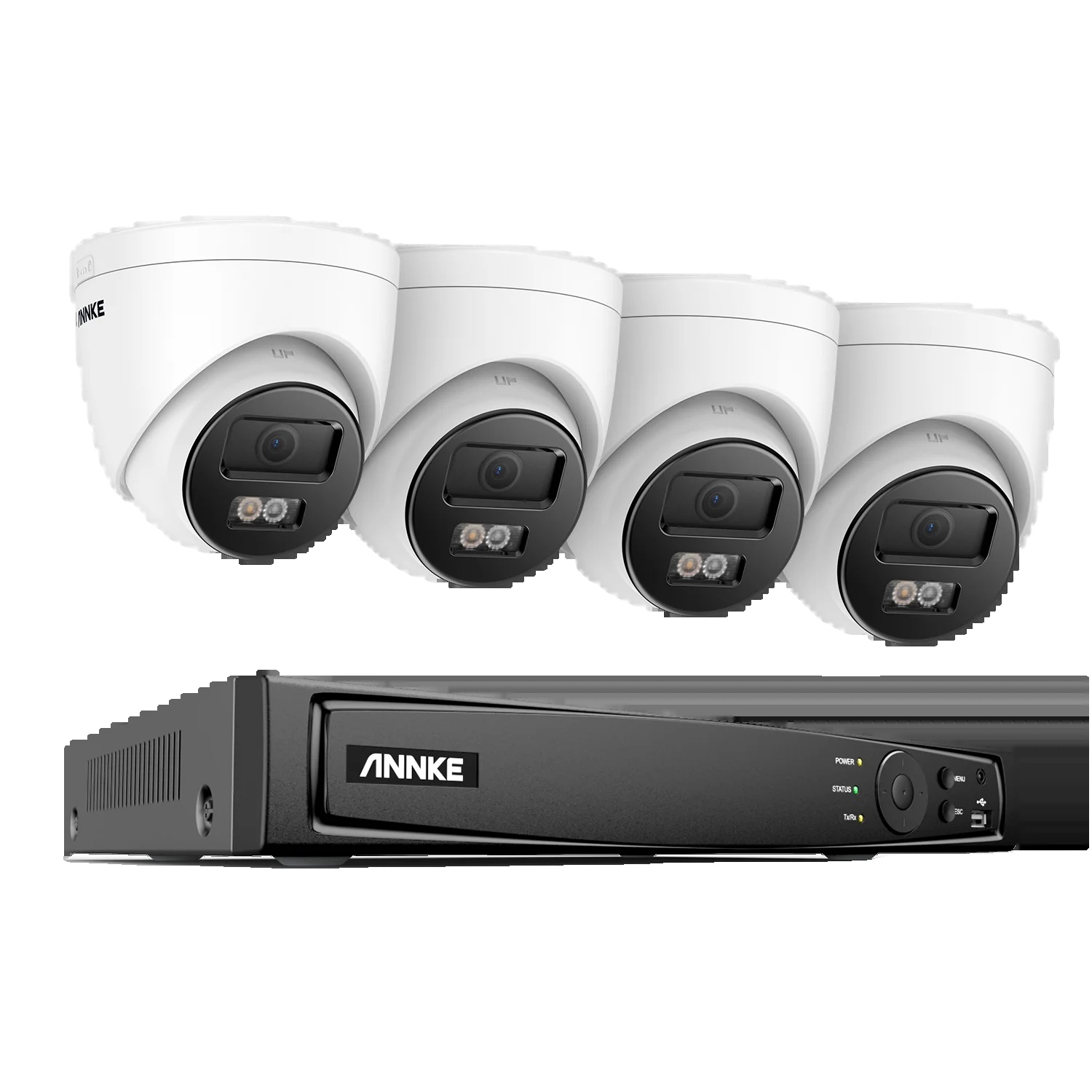 Sicherheitskamerasystem, 8-mp-auflösung, Poe-technologie, 8-kanal-nvr, 4 Kameras, Ohne