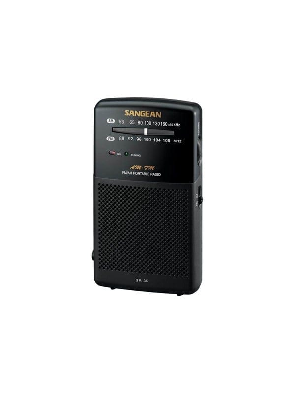 Sr-35 schwarzes Taschenradio fm/am eingebauter Lautsprecher und Kopfhörer - Sangean