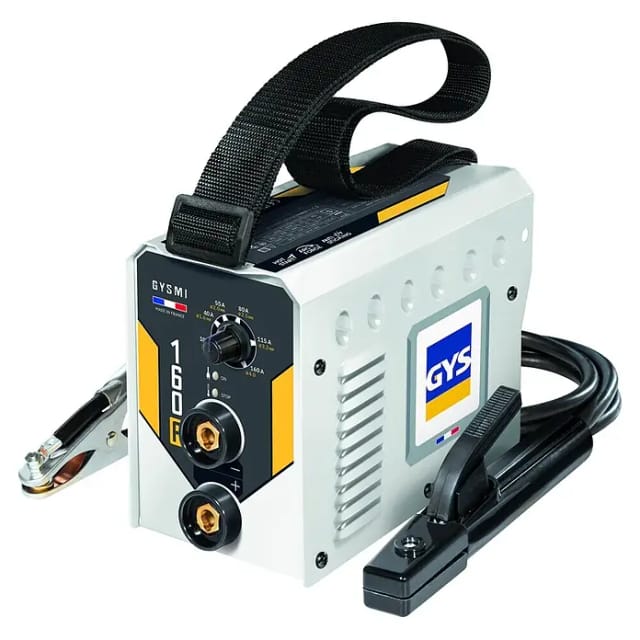 GYS - Elektrodenschweißgerät mit Wechselrichter mi 160P - Lieferung in einem Gehäuse mit Erdungskabel und Elektrodenhalter - 030077