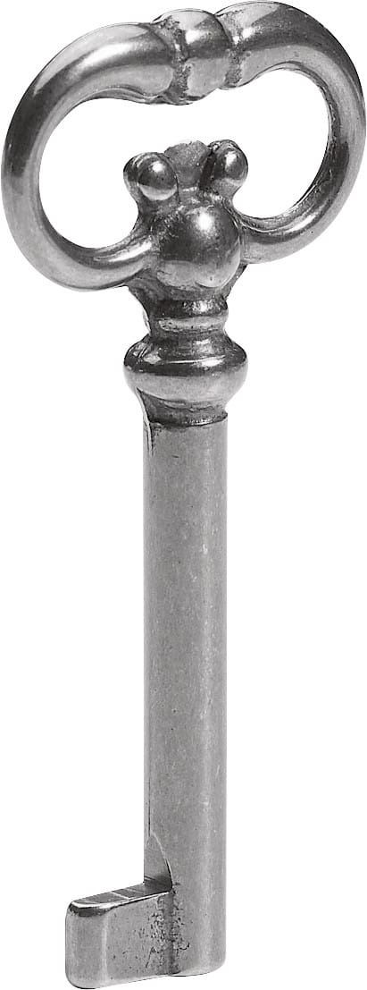 Hettich Buntbart-Schlüssel 75 x 4 mm Stahl antik 1 Stück Möbelbeschlag