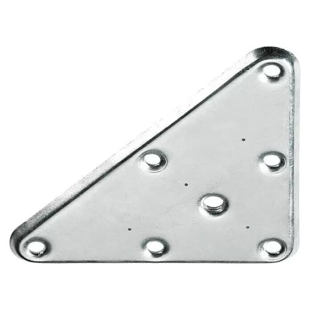 Dreieckige Metall-Montageplatte zum Anschrauben, H.140 x B.80 mm HETTICH