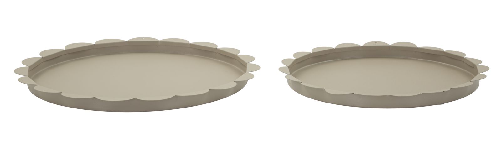 Saturno Drehtaschen, Taupe, Paar, Cm Ø 33x2-27.5x2