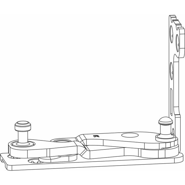 Maco - Ecklager power für Bodenschwelle, 13V, links, silber (227287)