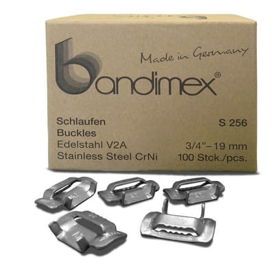 FP - Schlaufen 3/4' V2A-Edelstahl, Pack a 100 Stück Bandimex