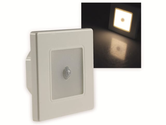 Chilitec - LED-Einbauleuchte ebl 86 pir, 2,5 w, 3000 k, Rahmen cremeweiß