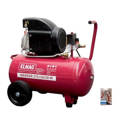 Elmag - Kompressor werker 275/10/50 w - 'set-aktion':