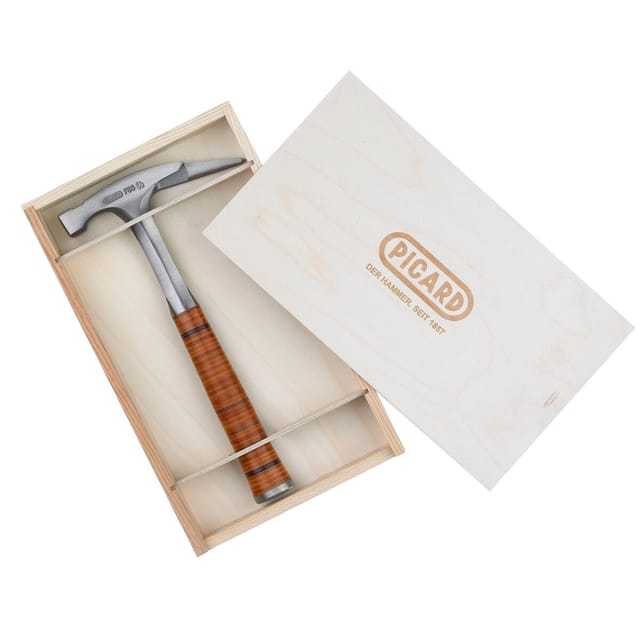 Picard - Ganzstahl-Latthammer Nr. 790 1/2 leichte Ausführung glatt mit Holzkiste