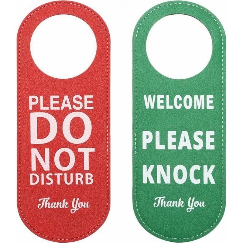 Türschild „bitte Nicht Stören, Bitte Klopfen“ – 22,5 X 8,5 Cm – Rot + Grün