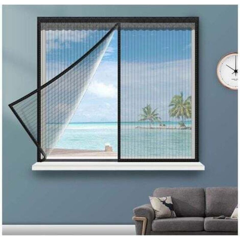 Magnetisches Fliegengitter 130 X 150 Cm – Einfache, Werkzeuglose Montage – Knitterfreies Und Waschbares Material – Insektenschutz