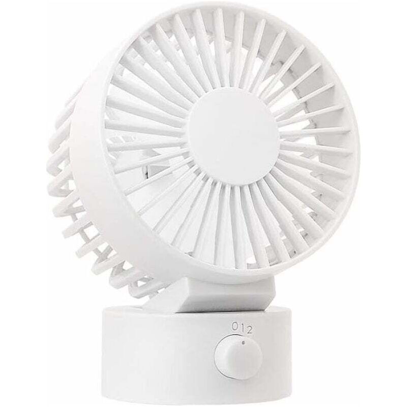 Leiser Mini-tischventilator, Tragbarer Usb-ventilator Für Büro, Zuhause, Arbeitszimmer Und Schlafzimmer – Weiß