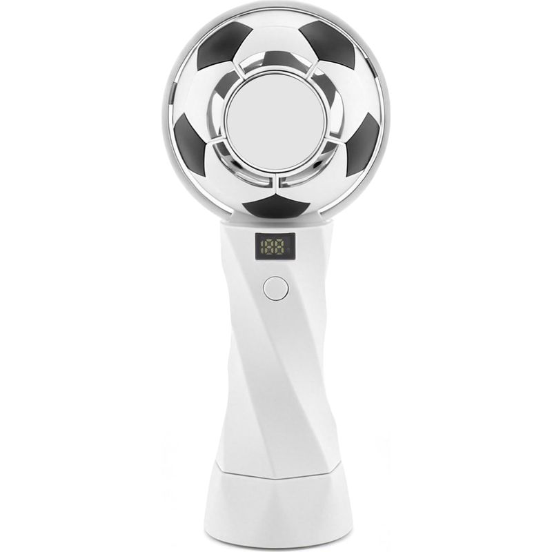 Wiederaufladbarer Tragbarer Ventilator Mit 100 Geschwindigkeitsstufen, Mini-ventilator Mit 5000-mah-akku, Digitalanzeige, Usb-c-anschluss, Reiseventilator, Fußball-design, Persönlicher Kühlventilator