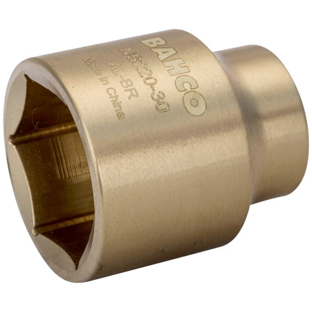 Bahco 1/2-Steckschlüssel-Einsatz aus Aluminiumbronze mit 20-mm-Sechskantprofil, funkenfrei