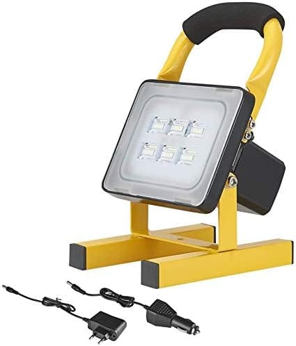 Baustellenscheinwerfer, 10-w-led-arbeitsleuchte, 1000 Lm Wiederaufladbarer Led-flutlichtstrahler, 6000 K Kaltweiß, Ip65 Baustellenbeleuchtung, Tragbare Lampe Für Heimwerkerarbeiten, Camping Und Angeln