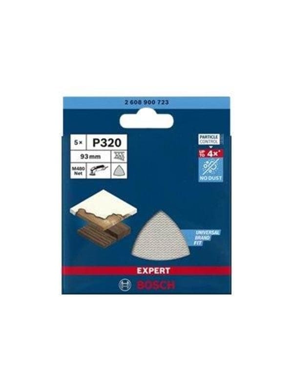 Accessories expert M480 2608900723 Schleifnetz für Deltaschleifer ungelocht Körnung (num) 320 - Bosch