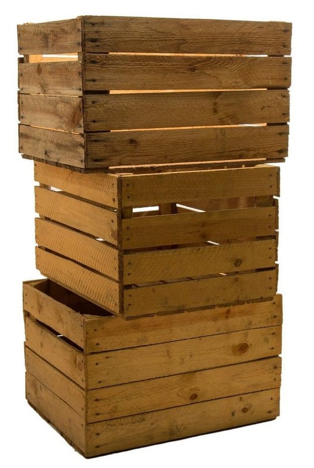 Kistenkolli Altes Land - 3 Stück Massive Apfelkisten Obstkisten holzkiste Obstkiste aus dem Alten Land