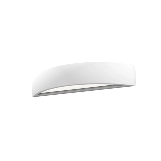 Wandleuchte crescent l aus Gips Lackierbar 230V E14 2x28W