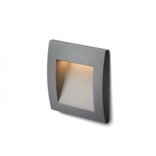 Deckeneinbauleuchte gordiq s grau anthrazit 230V led 1.5W IP65 3000K