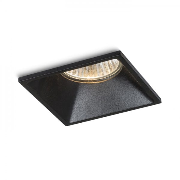 Schwarzer Einbaustrahler zuri sq 230V GU10 35W