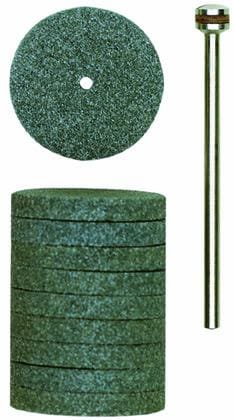 Silicium-Karbid-Schleifscheiben, ø 22 mm, 10 Stück mit Träger - 28304 - Proxxon