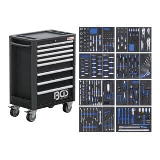 BGS Werkstattwagen Profi Exclusive 8 Schubladen mit 259 Werkzeugen - 4114