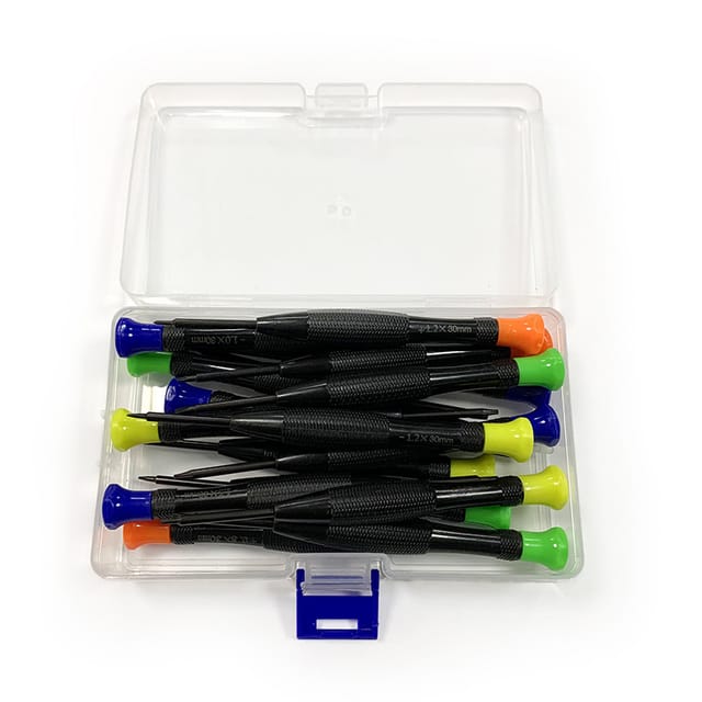 18-teiliger Torx-Schraubendreher, Mini-magnetischer Torx-Flachkopf, Kreuzschlitz, kleine Pinzettenschraubendreher mit T2, T3, T4, T5, T6, T7, T8, T9,
