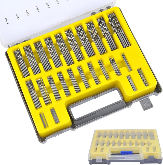 150-teiliges Set Spiralbohrer hss Titan Mikrobohrer Mikrobit-Set Werkzeuge 0,4 mm - 3,2 mm für Holz, Metall, Kunststoff, Schmuck - Lntyq