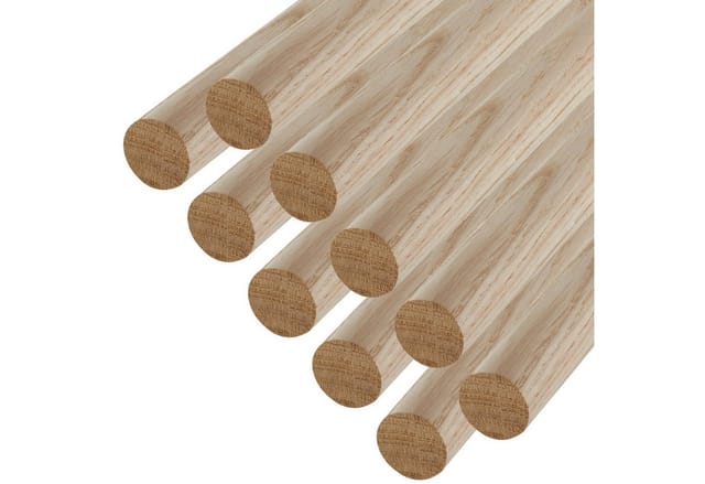 So-tech - sotech Kleiderstange Garderobenstange Rundstab Holzstab zum Basteln ø 30 mm Eiche Länge: 50 cm , 10 Stück
