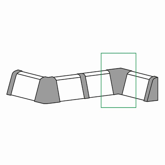 Neuhofer Innenecke 30 x 30 x 60 mm Silber bedampft Sockelleiste