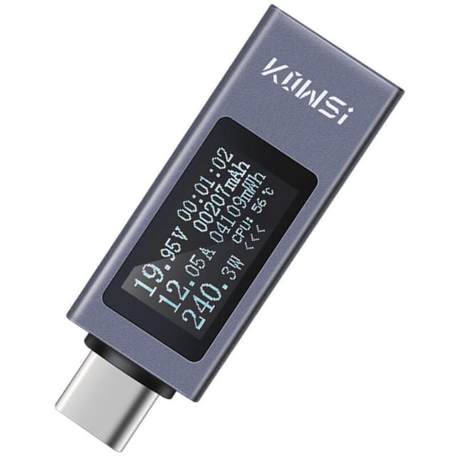Decdeal Typ-c-handy-ladetester Pd-gleichstrom-voltmeter-leistungsmesser Aluminium-legierungsgehäuse Unterstützung 4-30-v-spannung 0-12a Fastladungstest Vollständige Schnittstellenkompatibilität