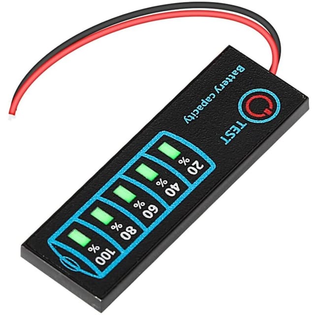 Sollbry - Batteriemonitor DC5-12V 24V 30V Batteriekapazität Spannungsmonitor Batterieleistungsanzeigefeld für Lithium-Batterie, Blei-Säure-Batterie